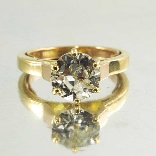 171 - An Art Deco 18ct Yellow Gold diamond solitaire ring, French circa 1930, the old cut circular diamond... 