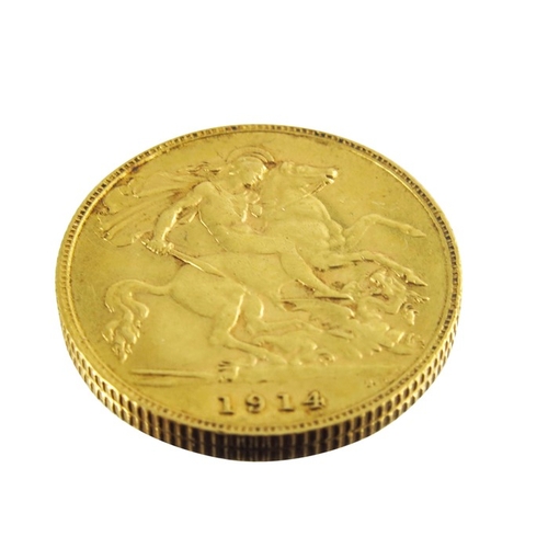 185 - George V gold half sovereign 1914