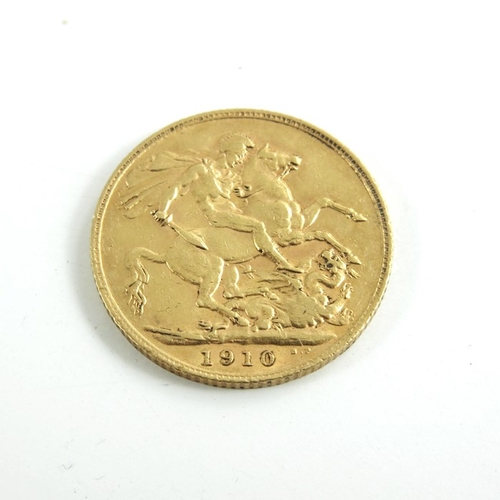 192 - Edward VII (1901-1910), gold sovereign, 1910