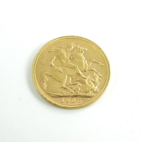 193 - Edward VII (1901-1910), gold sovereign, 1905