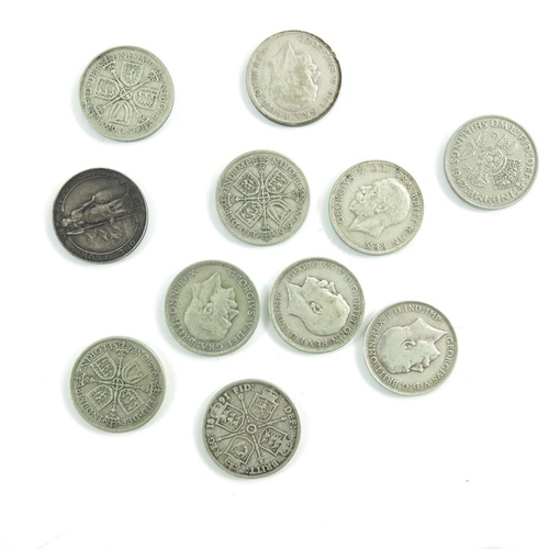 199 - A group of florins, including Victoria, Edward VII, George V, George VI (11)