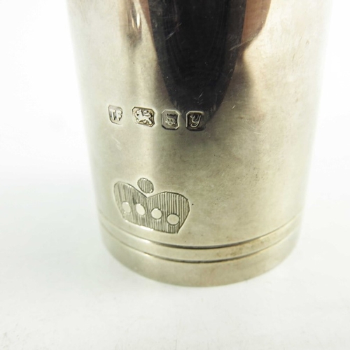 97 - A pair of silver novelty condiments, modelled as legs, together with a silver bottle top, Theo Thenn... 