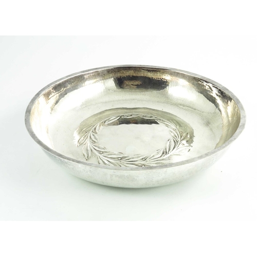 99 - Duchess of Sutherland Cripple Guild, an Arts and Crafts electroplated deep dish, circa 1902-1922, st... 