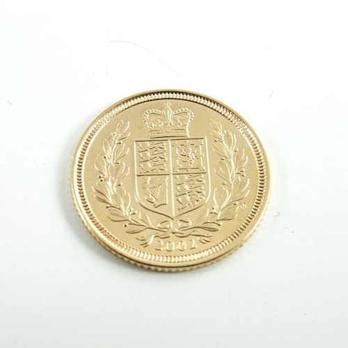 205 - Elizabeth II, gold half sovereign, 2002