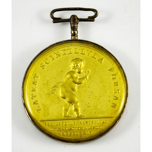 211 - British Medals, Royal Humane Society medal, silver and gilt 1798, by Lewis Pingo, a cherub protects ... 