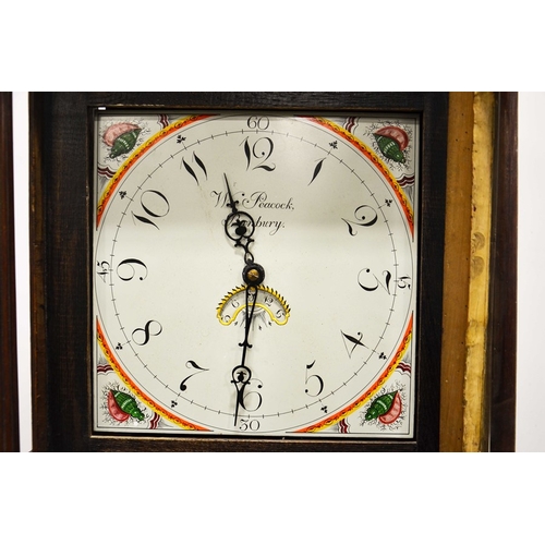 265 - A George III oak and mahogany crossbanded longcase clock, William Peacock of Banbury, 30 hour moveme... 