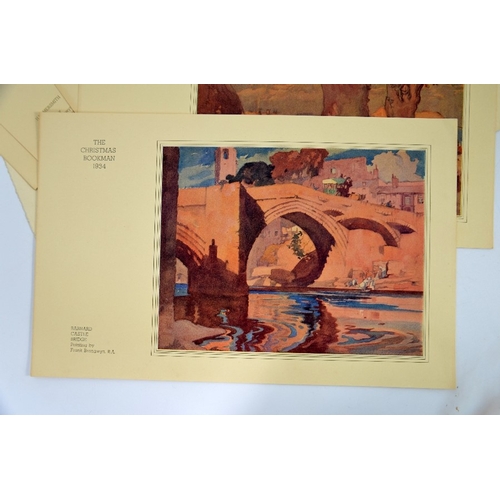 285 - Frank Brangwyn, An English Portfolio, 1934, London: Hodder and Stoughton, The Bookman, six colour pr... 