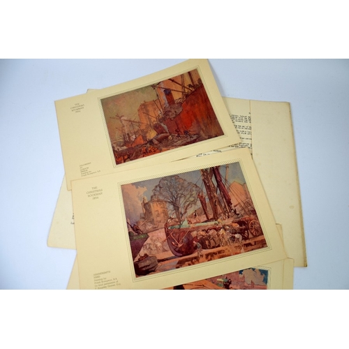 285 - Frank Brangwyn, An English Portfolio, 1934, London: Hodder and Stoughton, The Bookman, six colour pr... 