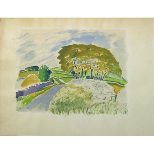 300 - Guy Malet (1900-1973), Near Priddy, watercolour, 21cm x 26cm