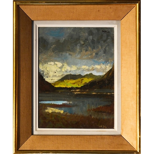 320 - Charles McCall (1907-1989), Near Ballachulish, oil on board, signed and dated 64, 30cm x 23cm, frame... 