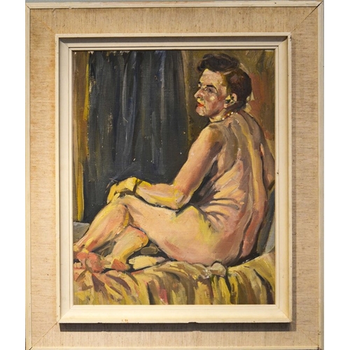 331 - British School (mid 20th century), Nude Study, oil on canvas, unsigned, 49cm x 39cm, framed