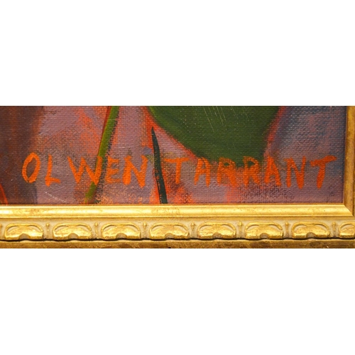 346 - Olwen Tarrant FROI (b.1927), Tomorrow Tomorrow, oil on board, signed, 60cm x 50cm, framed