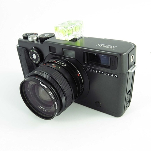 527 - A Hasselblad Xpan camera with Hasselblad 4/45 lens, with bag