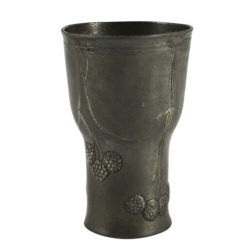 600 - Friedrich Adler for Walter Scherf and Co., Osiris, an Isis Jugendstil pewter goblet, circa 1900, mod... 