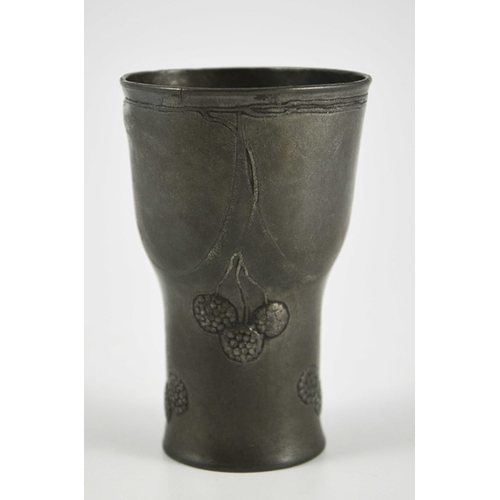 600 - Friedrich Adler for Walter Scherf and Co., Osiris, an Isis Jugendstil pewter goblet, circa 1900, mod... 