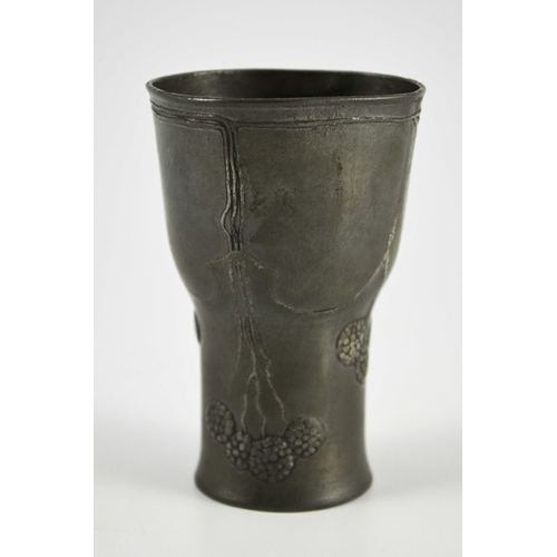 600 - Friedrich Adler for Walter Scherf and Co., Osiris, an Isis Jugendstil pewter goblet, circa 1900, mod... 