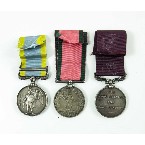 638 - Crimea medal group: Sergeant G. Roberts, 14th (Buckinghamshire) Regiment; Crimean 1854-56, 1 clasp, ... 