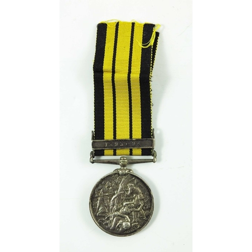 643 - East and West Africa 1887-1900 medal, Corporal J. Edwards, West India Regiment, 1 clasp, 1893-94 (27... 