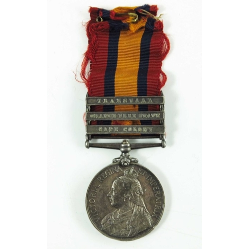 646 - South Africa medal pair: Private T. West, Lincolnshire Regiment, Ashanti Star 1896; Queen's South Af... 