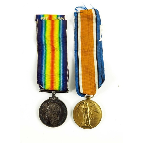 648 - World War One Medal pair, British War Medal and Victory Medal, awarded to 35880 Private P.E. Smith M... 