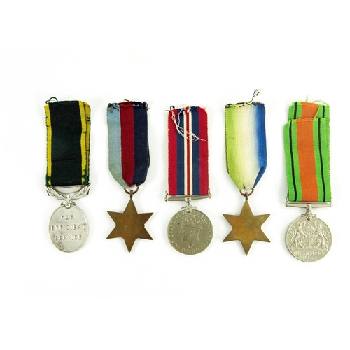 656 - World War Two Medal group, 1939-1945 Star, the Atlantic Star, the Defence Medal and the War Medal 19... 