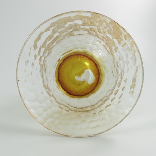 685 - Richardson's, a Rich Cameo Fleur glass vase, circa 1920s, ogee form, amber over colourless martele e... 