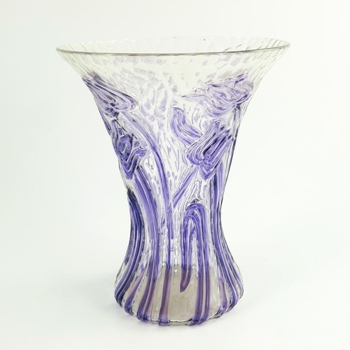 686 - Thomas Webb and Sons, a Cameo Fleur glass vase, circa 1931, waisted form purple over colourless tuli... 