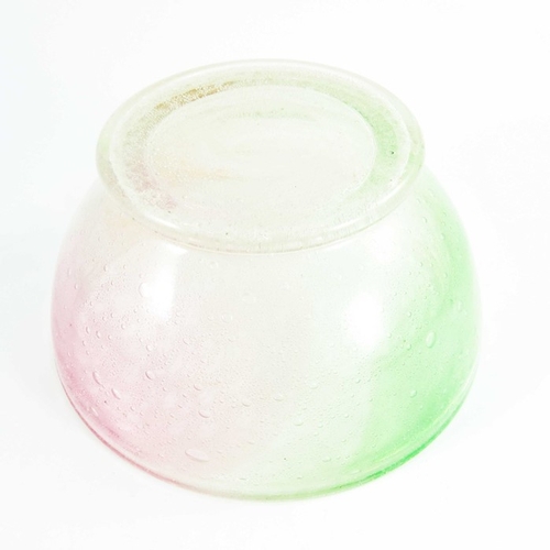 687 - Stevens and Williams, an Art Deco rainbow bubble glass bowl, circa 1937, rounded footed form with ca... 