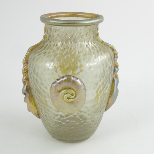 707 - Loetz, a Secessionist iridescent glass Nautilus vase, circa 1903, shouldered form, Candia Martele wi... 