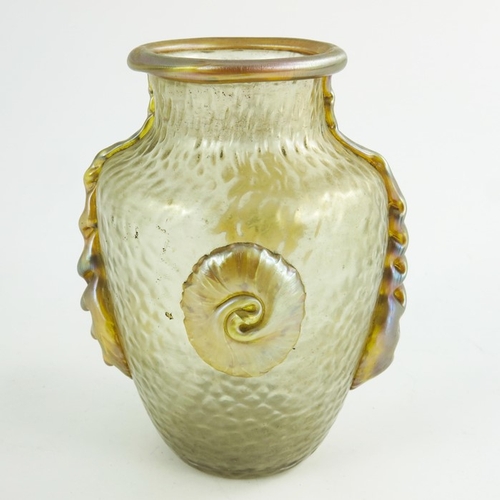 707 - Loetz, a Secessionist iridescent glass Nautilus vase, circa 1903, shouldered form, Candia Martele wi... 