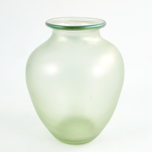 708 - Loetz, a Secessionist iridescent glass Olympia vase, circa 1896, shouldered ovoid form with everted ... 