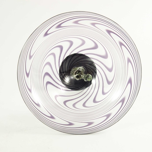 713 - Fritz Lampl for Bimini Werkstatte, an Austrian Art Deco figural glass pedestal bowl or tazza, circa ... 