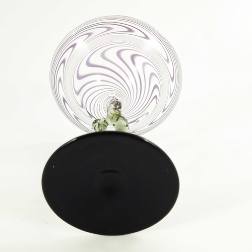 713 - Fritz Lampl for Bimini Werkstatte, an Austrian Art Deco figural glass pedestal bowl or tazza, circa ... 