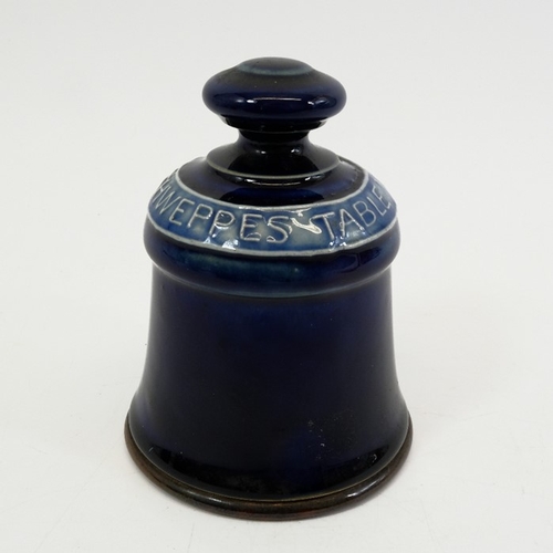 811c - A Doulton Schweppes advertising bar / shop bell, 11cm high