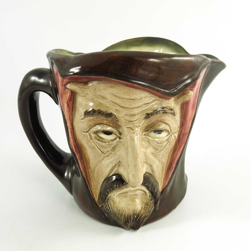 822 - A Royal Doulton large character jug, double sided Mephistopheles,  printed marks, 15cm high