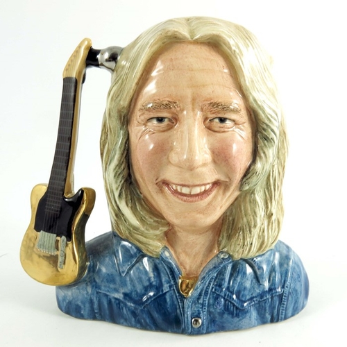 826 - A Royal Doulton small character jug, Rick Parfitt Status Quo, silver and gold highlights colourway, ... 