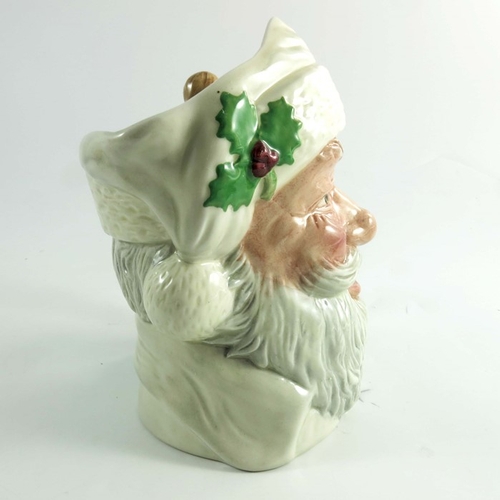 832 - A Royal Doulton large character jug, Santa Claus doll handle, unfinished white hat, Royal Doulton ma... 