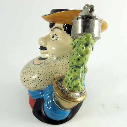 833 - A Royal Doulton large character jug, Desparate Dan, silver and gold highlights colourway, Property o... 