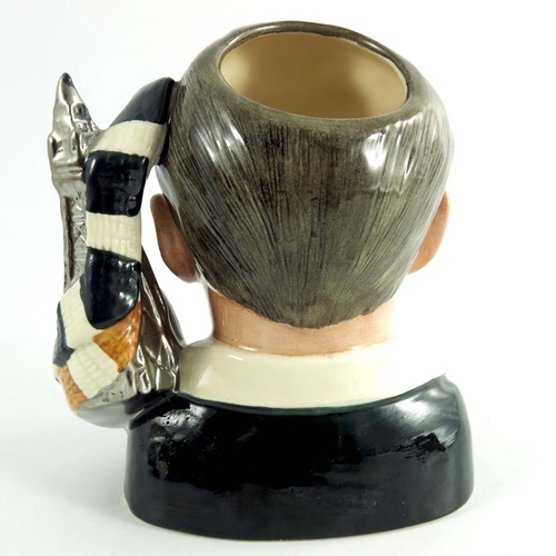 840 - A Royal Doulton small character jug, Sir Stanley Matthews, silver and gold highlights colourway, not... 