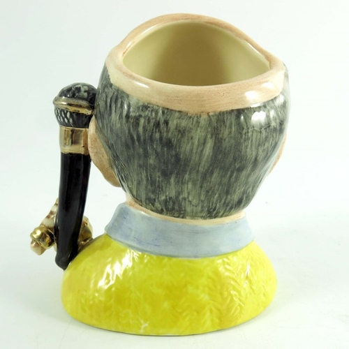 860 - A Royal Doulton small character jug, Brian Johnston, silver and gold highlights colourway, not produ... 