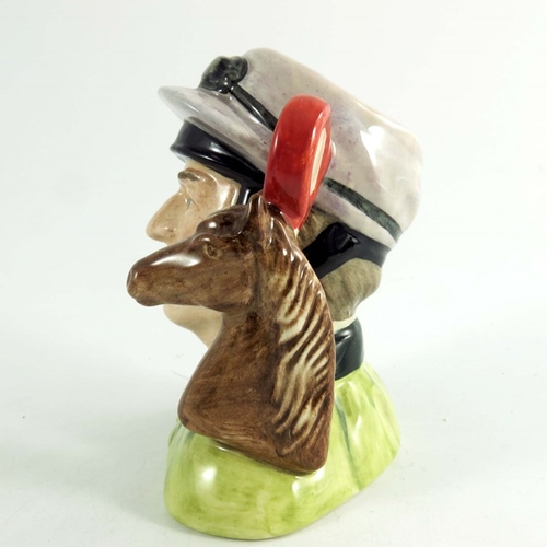 874 - A Royal Doulton small character jug, Jockey, design sample Property of Royal Doulton marks