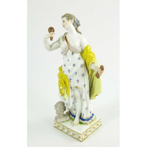 978 - A Meissen figure, Ceres, modelled with sculptors mallet and bust below, impressed numbers 1717, 16.5... 