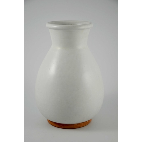 1021 - Flavia, a large Art Pottery vase, circa 1960s,  baluster form with conical neck, grey eggshell glaze... 