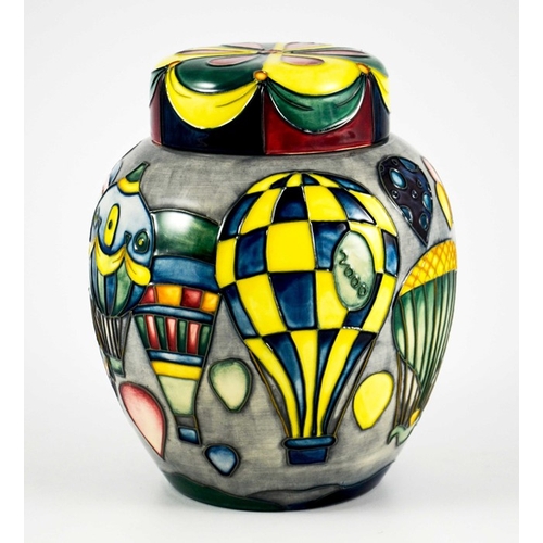 1038 - Jeanne McDougall for Moorcroft, a Balloons ginger jar and cover, 1999, impressed marks and label, 21... 