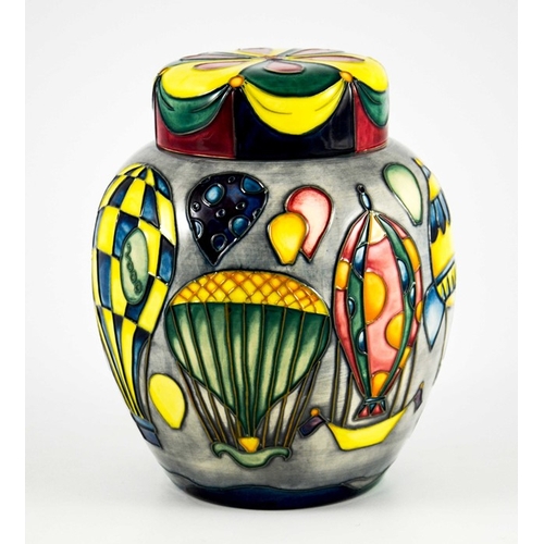 1038 - Jeanne McDougall for Moorcroft, a Balloons ginger jar and cover, 1999, impressed marks and label, 21... 