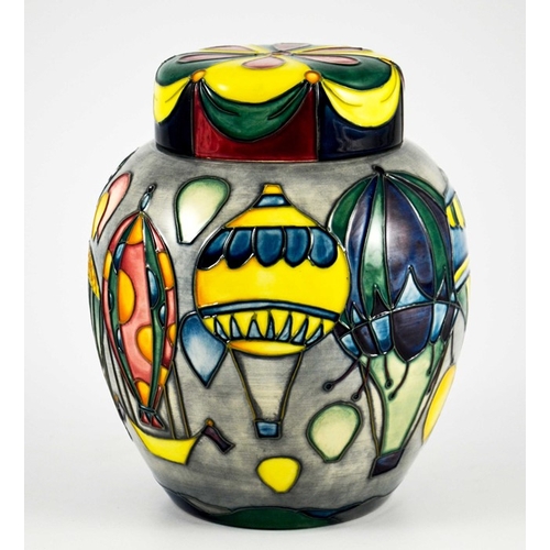 1038 - Jeanne McDougall for Moorcroft, a Balloons ginger jar and cover, 1999, impressed marks and label, 21... 