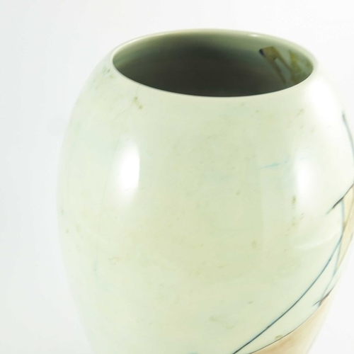 1048 - Sally Tuffin for Moorcroft, a First Fleet HMS Sirius limited edition vase, circa 1988, elongated ovo... 