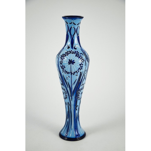 1049 - Carole Lovett for Moorcroft, a Leila vase, 2003, elongated slender baluster form, impressed marks, 3... 