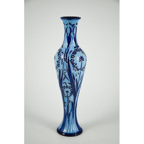 1049 - Carole Lovett for Moorcroft, a Leila vase, 2003, elongated slender baluster form, impressed marks, 3... 