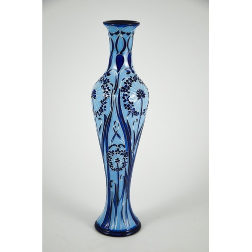 1049 - Carole Lovett for Moorcroft, a Leila vase, 2003, elongated slender baluster form, impressed marks, 3... 